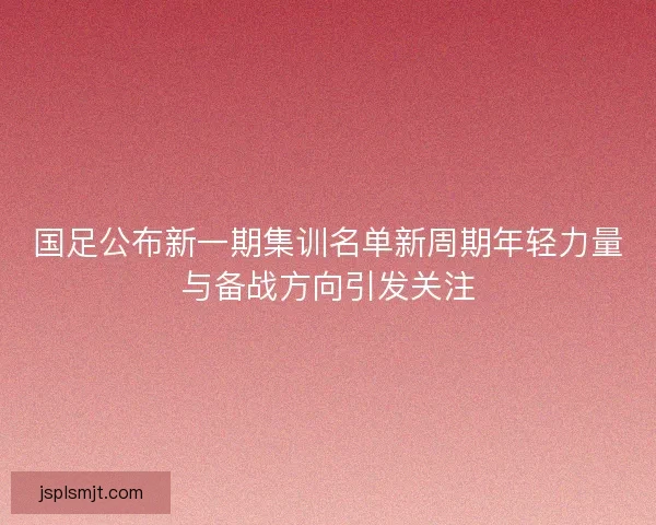 国足公布新一期集训名单新周期年轻力量与备战方向引发关注 国足公布新一期集训名单新周期年轻力量与备战方向引发关注